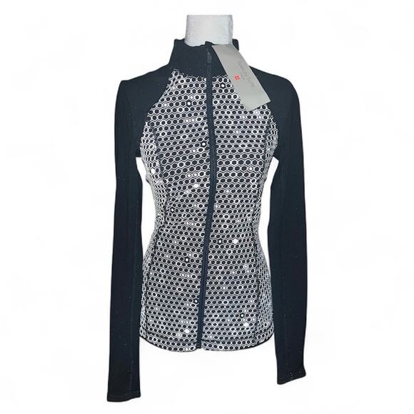 NWT SWEATY BETTY XXS Power Workout Zip Through Jacket Reflective Gray - Picture 2 of 13